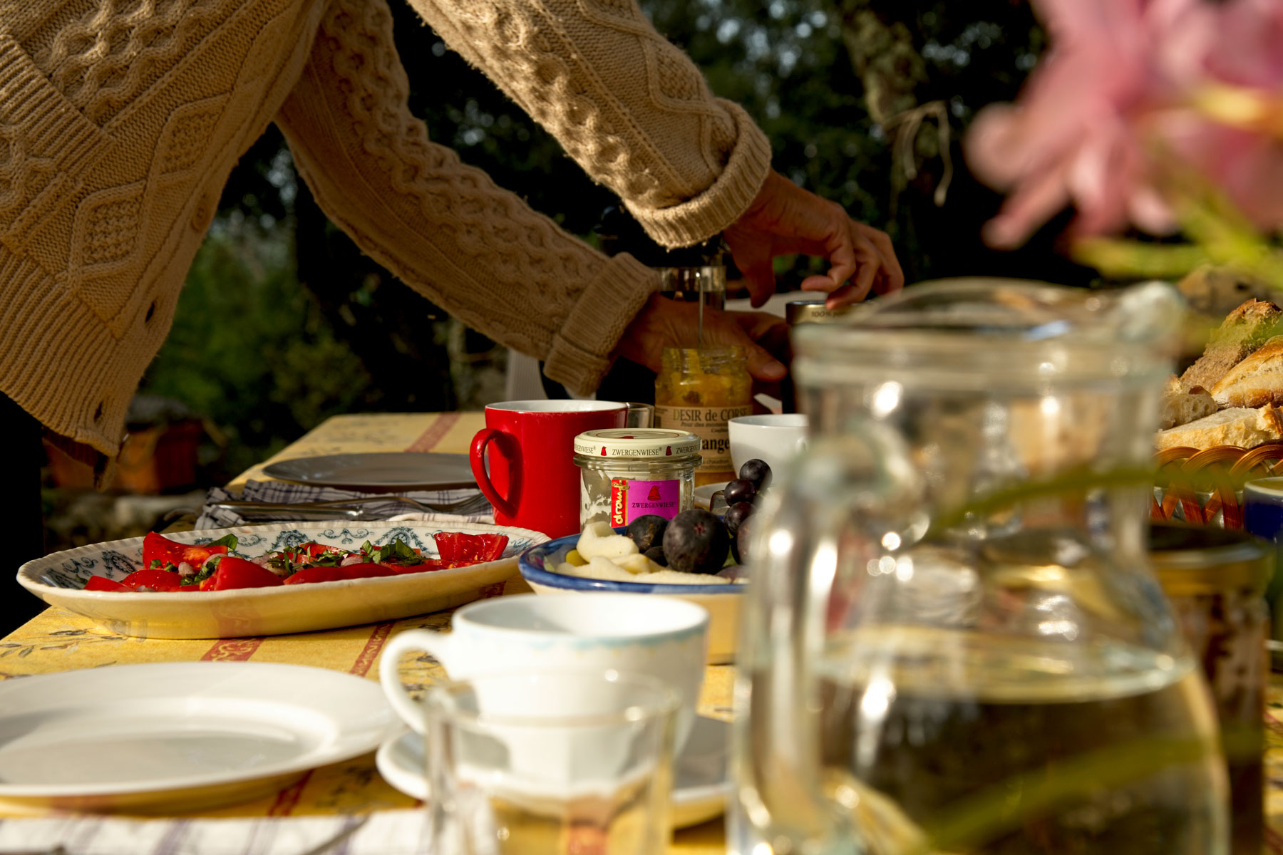 Frühstück auf der Terrasse